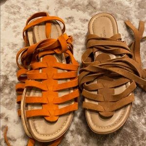 Lace up sandals